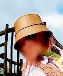 2PINK | しまむら 合皮バケットハット 中茶 327-0905(ハット)