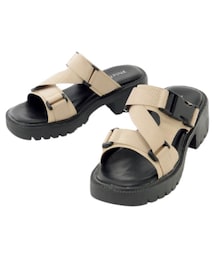 2PINK | しまむら 斜めベルトタンクソールサンダル(サンダル)