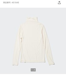 UNIQLO | シアージャージータートルネックT(長袖)/01 OFF WHITE/M(Tシャツ/カットソー)