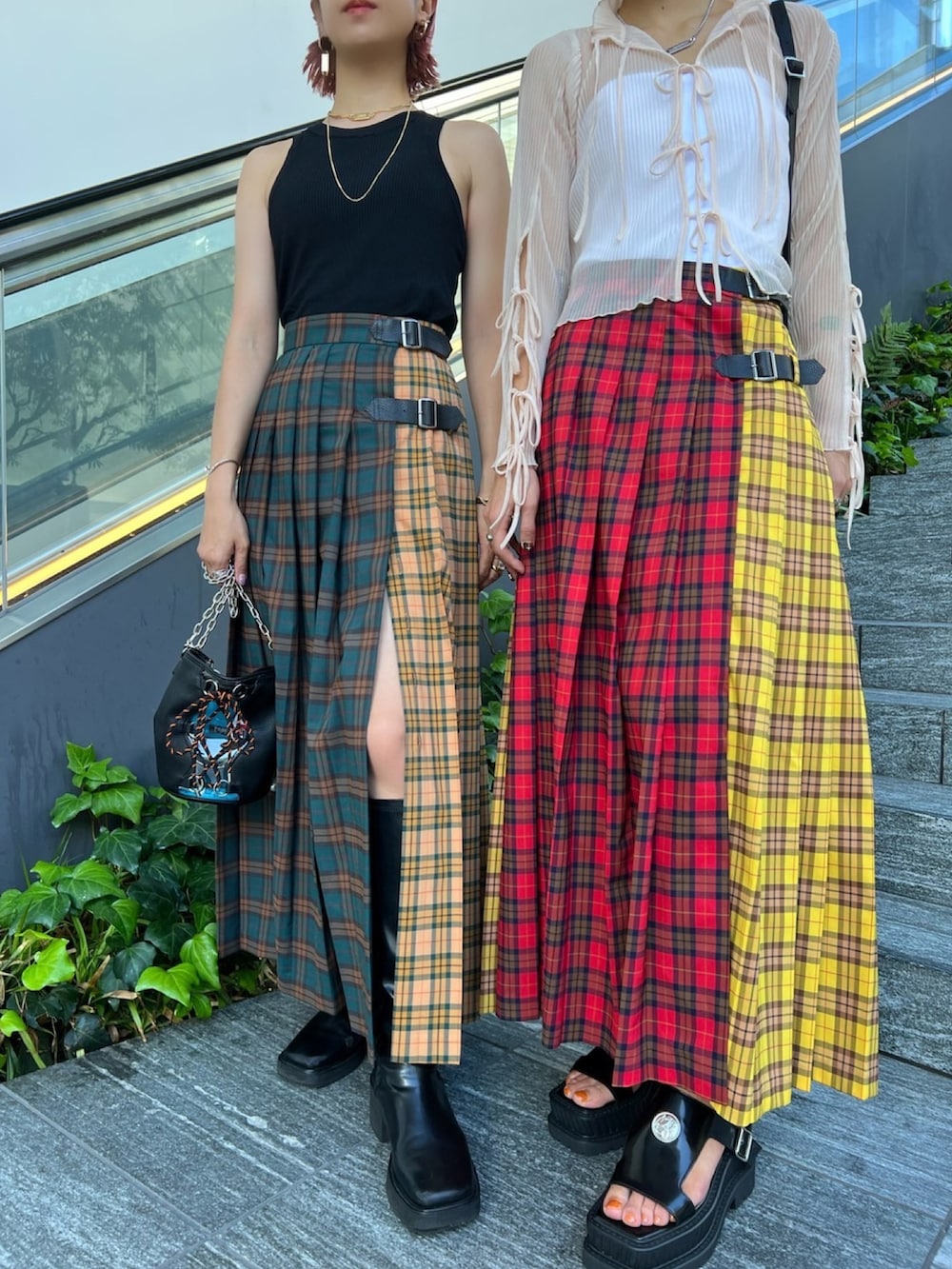 PAMEO POSE チェックスカート PAMEO POSE（パメオポーズ）の「W Skirt（スカート）」 - WEAR
