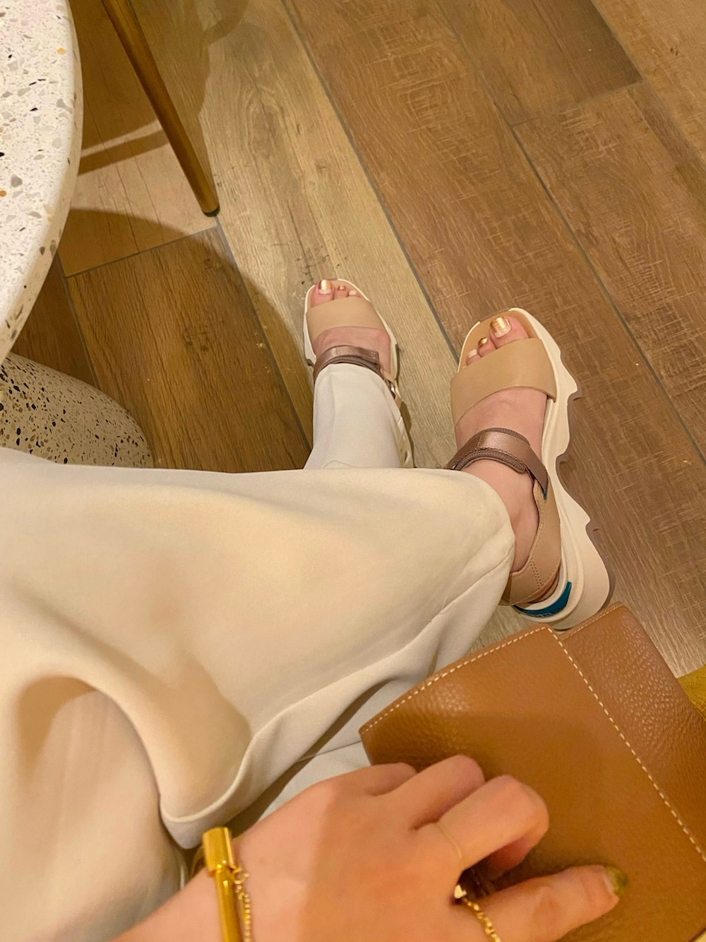 shino◡̈*❤︎さんの「【SOREL】KINETIC IMPACT Y-STRAP HI SANDAL（ソレル　キネティック　インパクト　Yストラップハイサンダル）厚底スポーツサンダル　NL4962（SOREL）」を使ったコーディネートの3枚目の写真