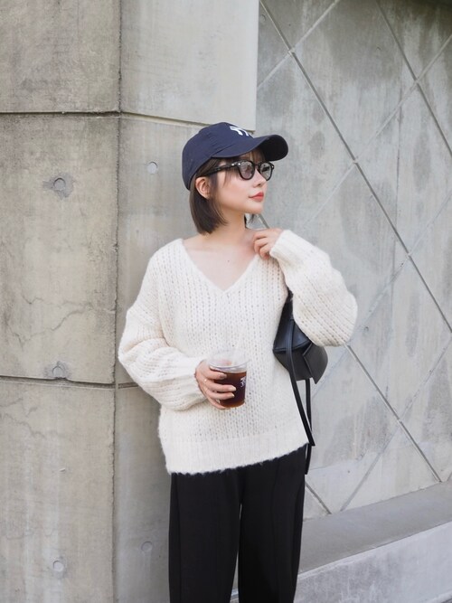 【カジュアルコーデのアクセントに】CHANEL ココビーチ キャップ キャップ - コットン & ミックス ファイバー、ブラック