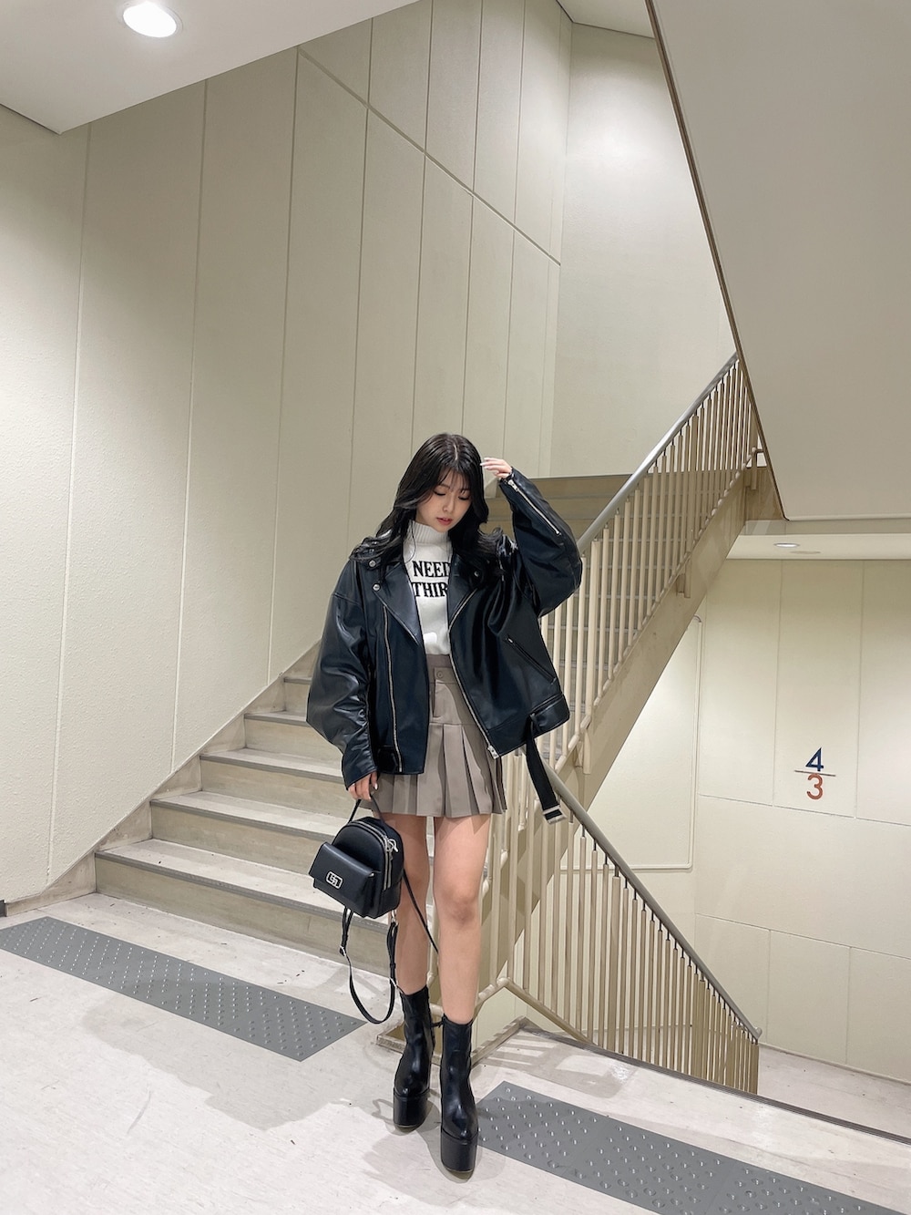 aika(GYDA)｜GYDAのライダースジャケットを使ったコーディネート - WEAR