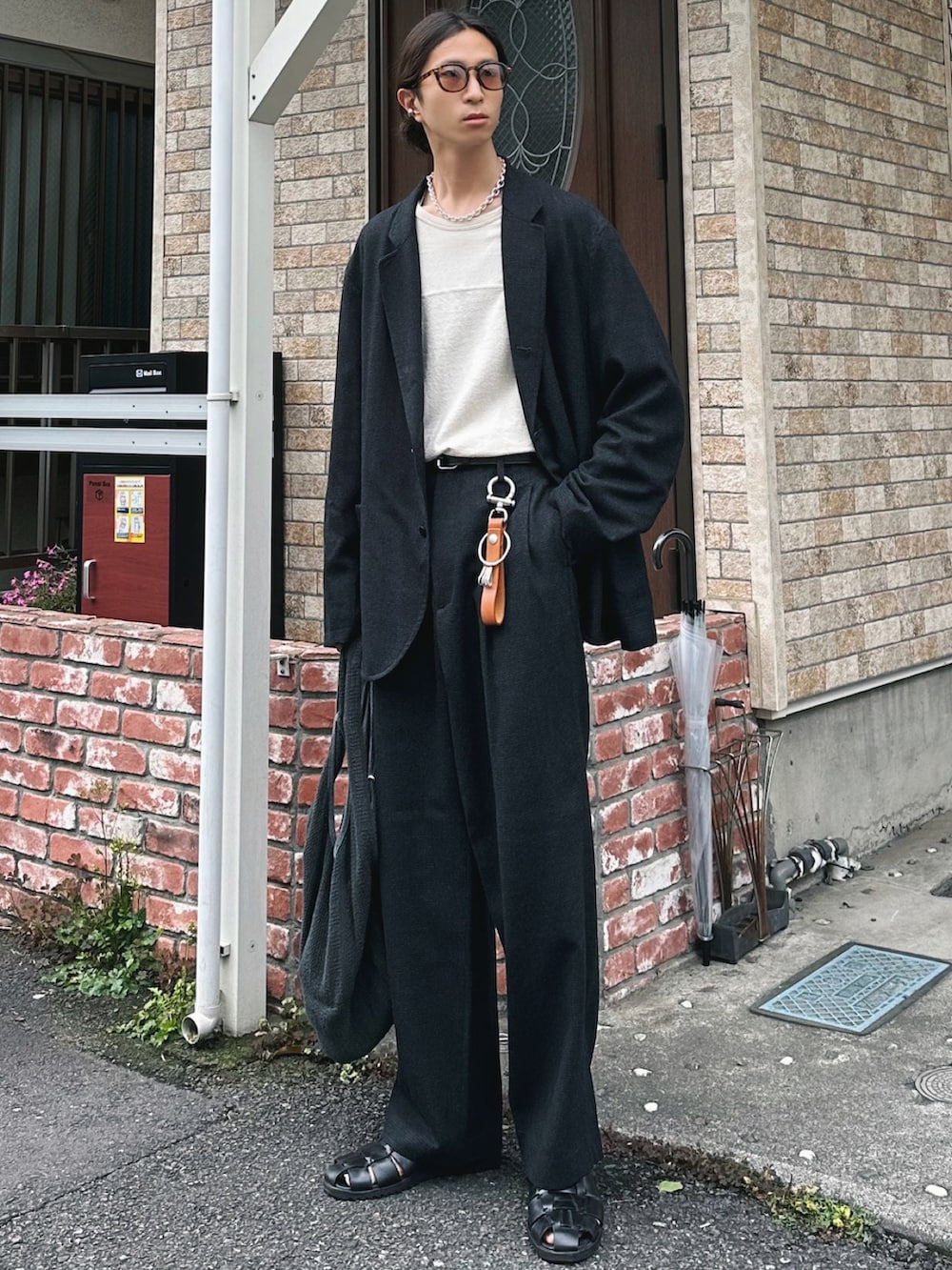 LIDNM WOOL MILLED IVY セットアップMサイズ