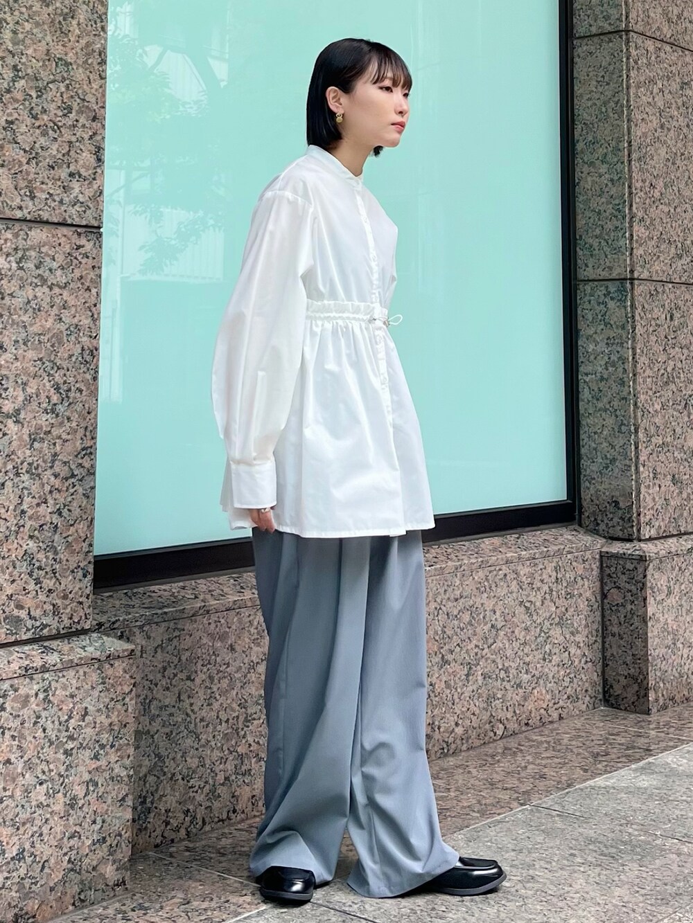 まりえってぃ【個性派マニッシュ】さんの「【STYLE4】オーガンジーチュールフリルボディバッグ（MILLION CARATS）」を使ったコーディネートの2枚目の写真
