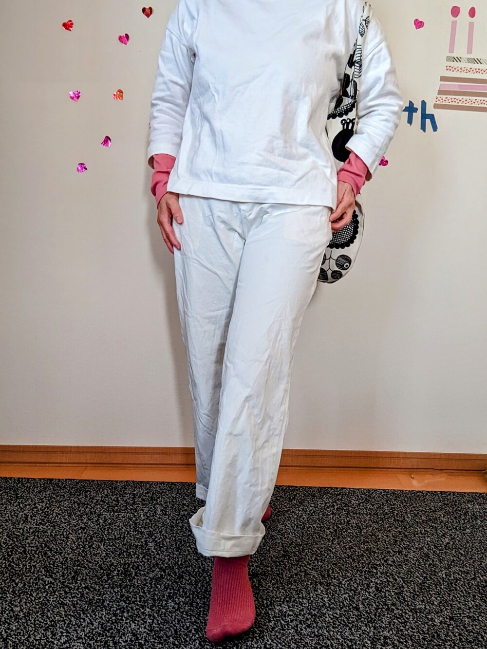 「mizuiroindのアイテム（ノーカラーコート、ベージュ系）」を使った、popotan724さん（キッズ・133cm）の春コーディネートの2枚目の写真