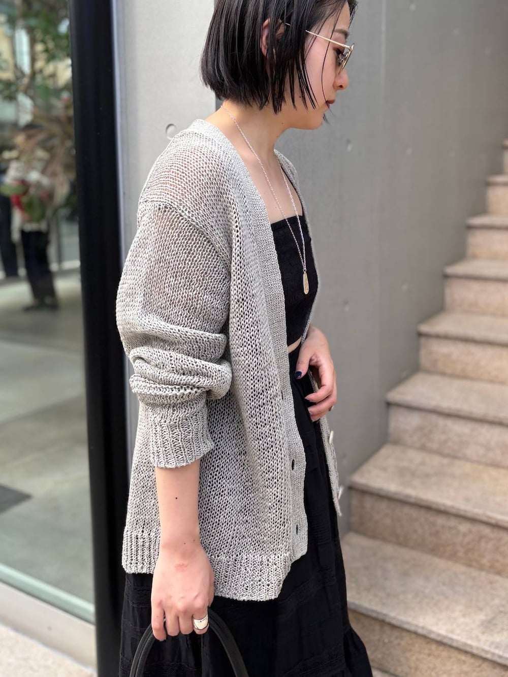 「低身長、ハンサム、モード、ベーシック/シンプル、Chaos」｜「ChaosのChaos(カオス)/ベアチューブ（チューブトップ、ブラック系）」を使った、chaos_kawaさん（レディース・150cm）の春コーディネートの7枚目の写真
