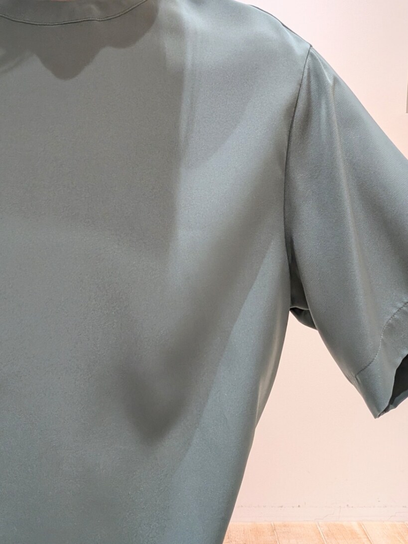 グリーン系のTシャツ/カットソー、ブラック系のその他パンツを着用したレディースの夏コーディネートの5枚目の写真