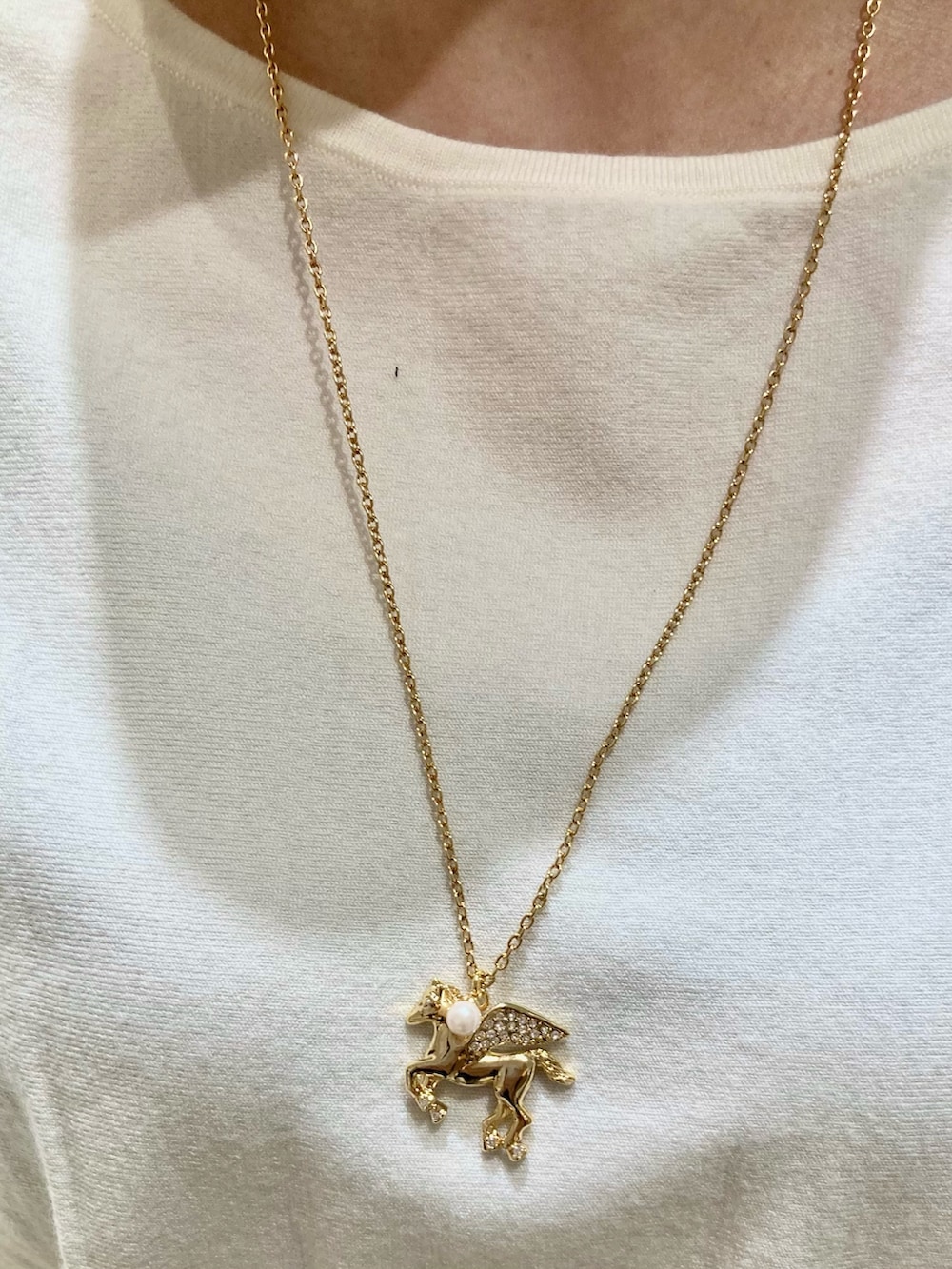 ベージュ系のその他アウター、ホワイト系のニット/セーター、ブラウン系のスカートを着用したレディースの秋コーディネートの5枚目の写真