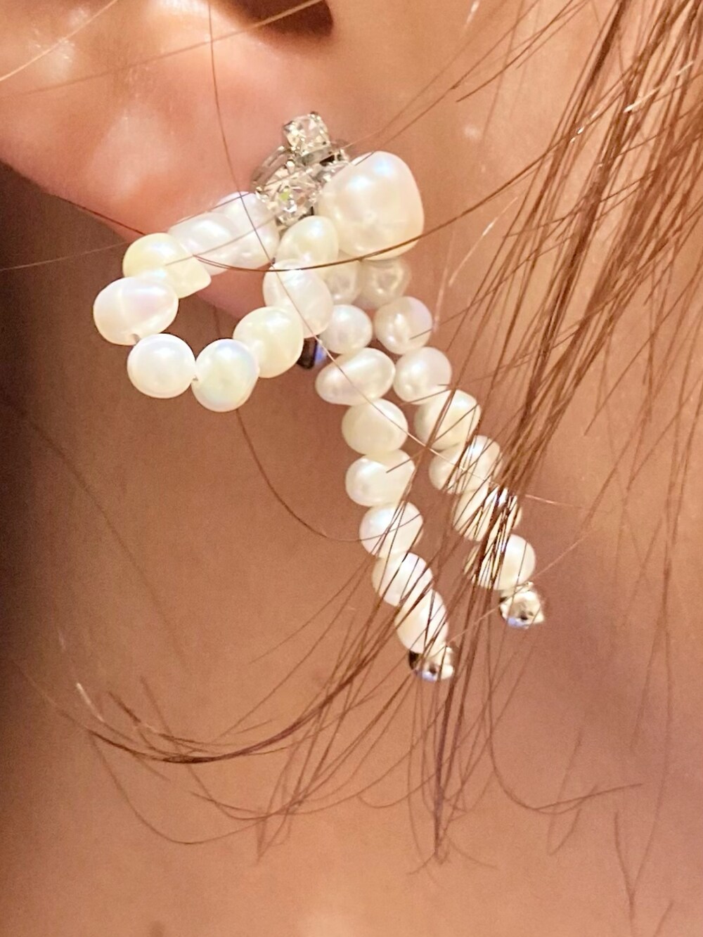 「アナイ(ANAYI)、春、おでかけコーデ、ジャケット、ワンピース、ブルー、セットアップ、オトナ女子、オトナカワイイ、フェミニン、オケージョン、入学式、きちんとスタイル、低身長」｜「ANAYIのスラブツイードブルゾン（その他アウター、ブルー系）」を使った、Hasebe.tさん（レディース・154cm）の春コーディネートの9枚目の写真