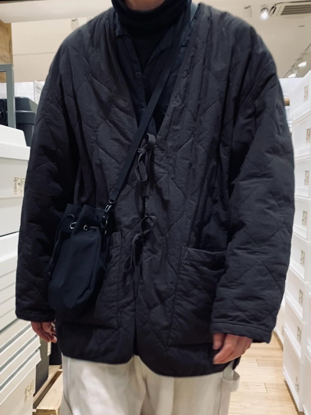 「今日のコーデ、メンズファッション、大人カジュアル、秋冬コーデ、冬アウター、シンプル、キルティングジャケット、CONFECT」｜「confectのアイテム（ジャケット/アウター、ブラック系）」を使った、kazuさん（メンズ・170cm）の冬コーディネートの2枚目の写真