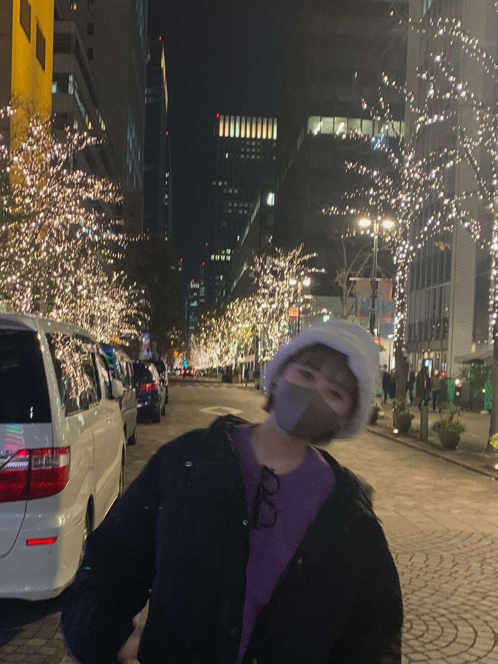 「ゆるコーデ、お出かけコーデ、おしゃれさんと繋がりたい、今日のコーデ、ootd、差し色、いいね、save、フォローお願いします🤑、高身長女子、バケットハット、GU、メンズライク」｜「c.u.lの【c.u.l】フェイクファーバケットハット cula281（ハット、ホワイト系）」を使った、しゃけまるさん（レディース・165cm）の冬コーディネートの2枚目の写真