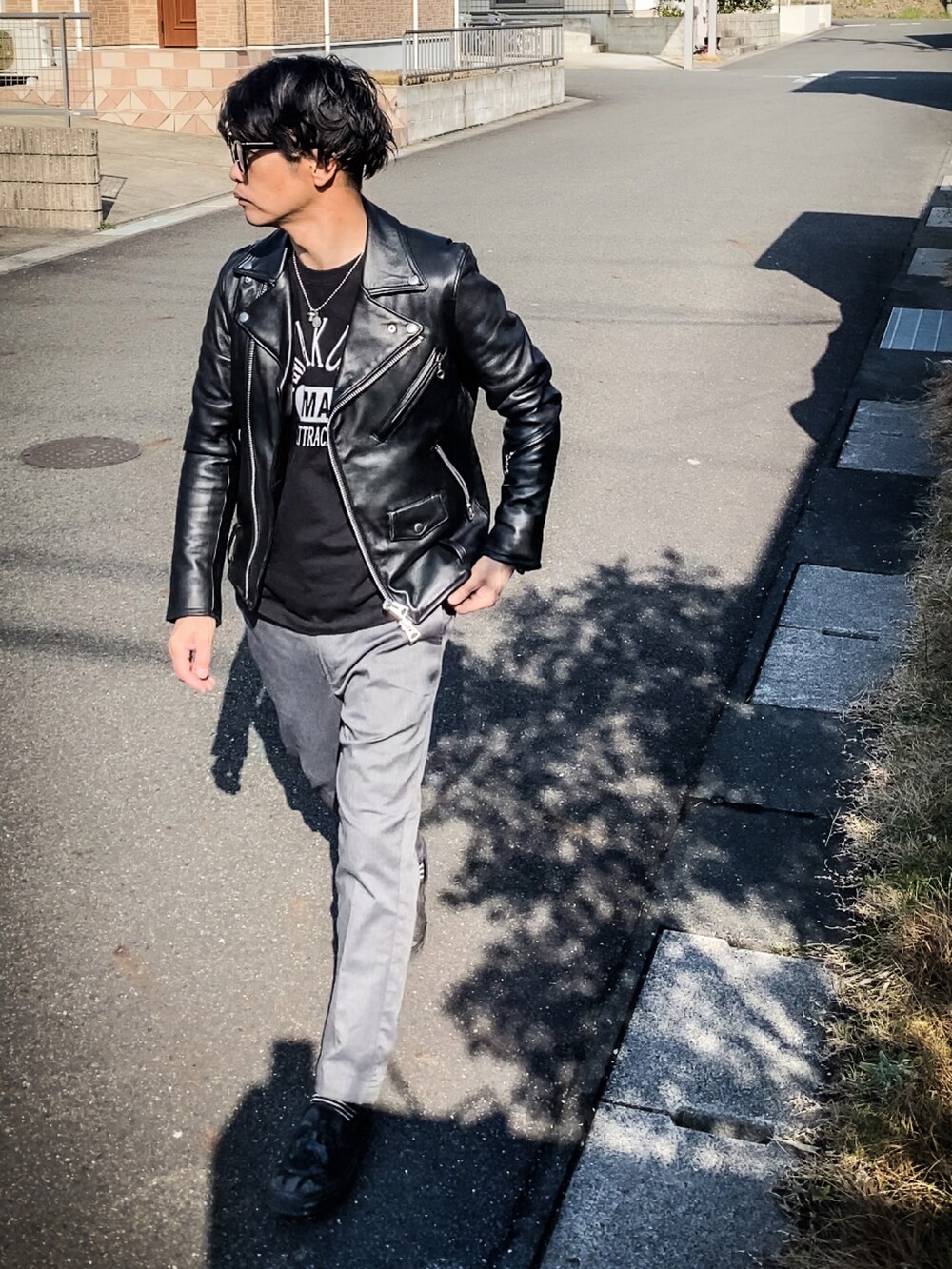 SG Ryohey｜JACKROSEのライダースジャケットを使ったコーディネート - WEAR