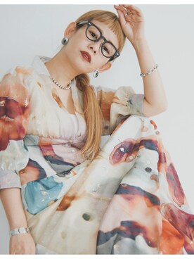 AMERI/アメリ】《STUDIOUS別注》Art Organdy Dress/アートオーガンジー