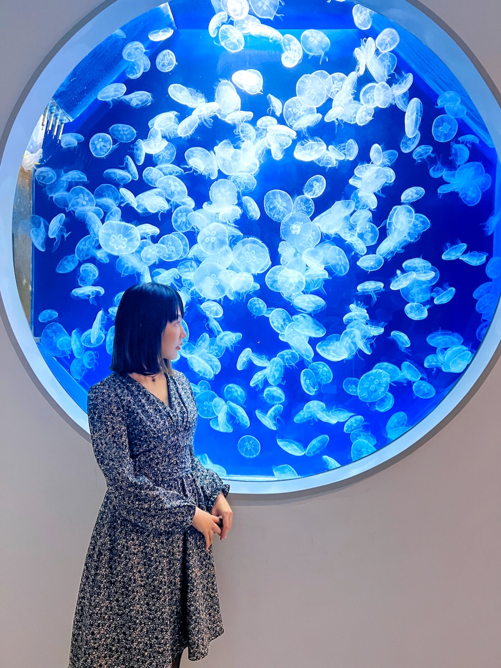 その他のワンピース、ブラック系のネックレス、ベージュ系のファンデーションを着用したレディースの秋コーディネートの2枚目の写真