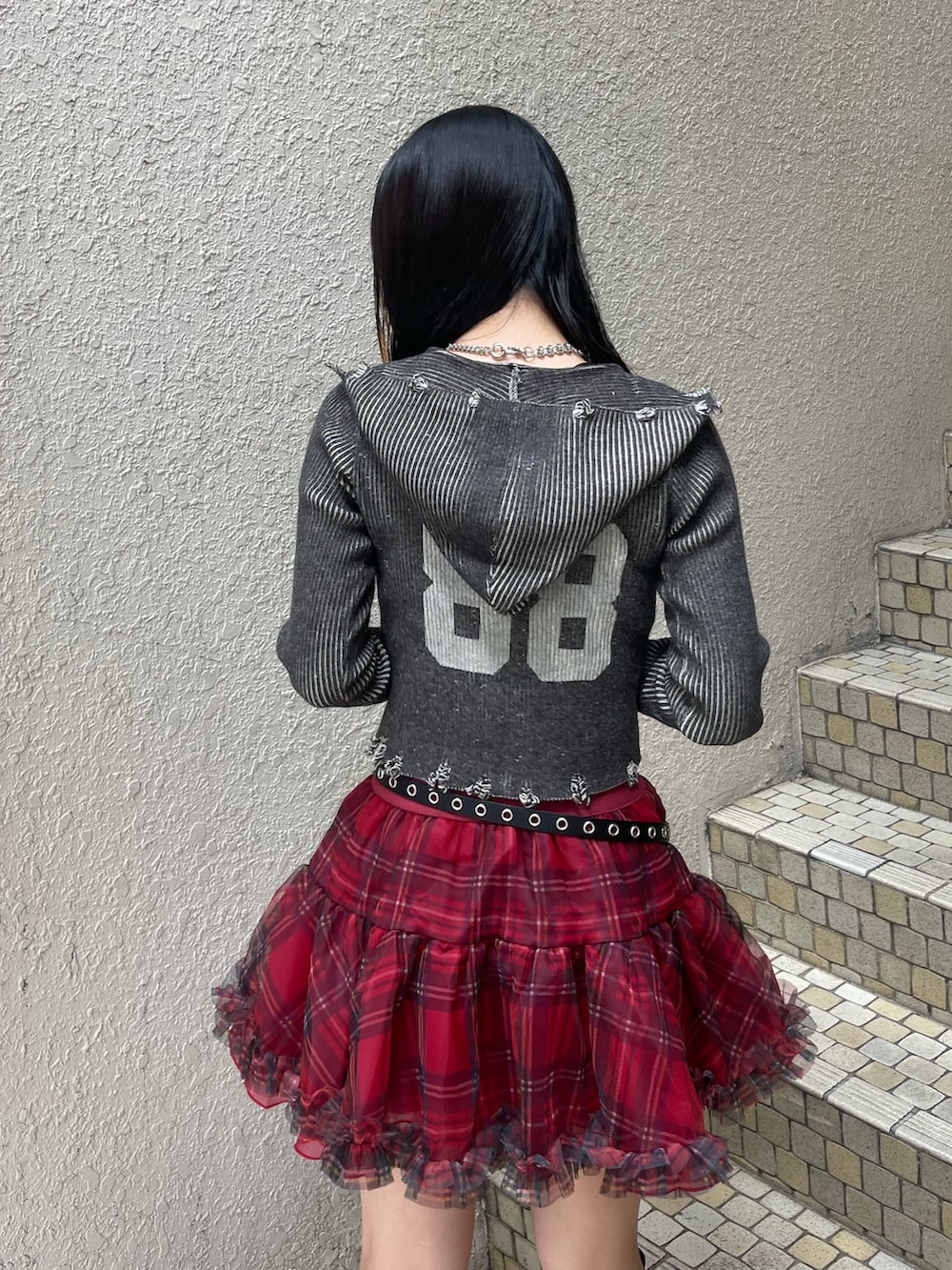 ジュエティ ボリュームチュチュスカート 赤チェック jouetie（スカート