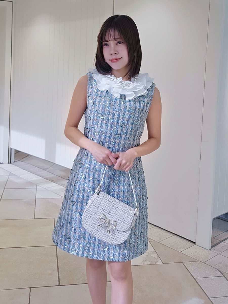 L.B CANDY STOCK]フリルカラー付き2wayミニワンピースを使った人気