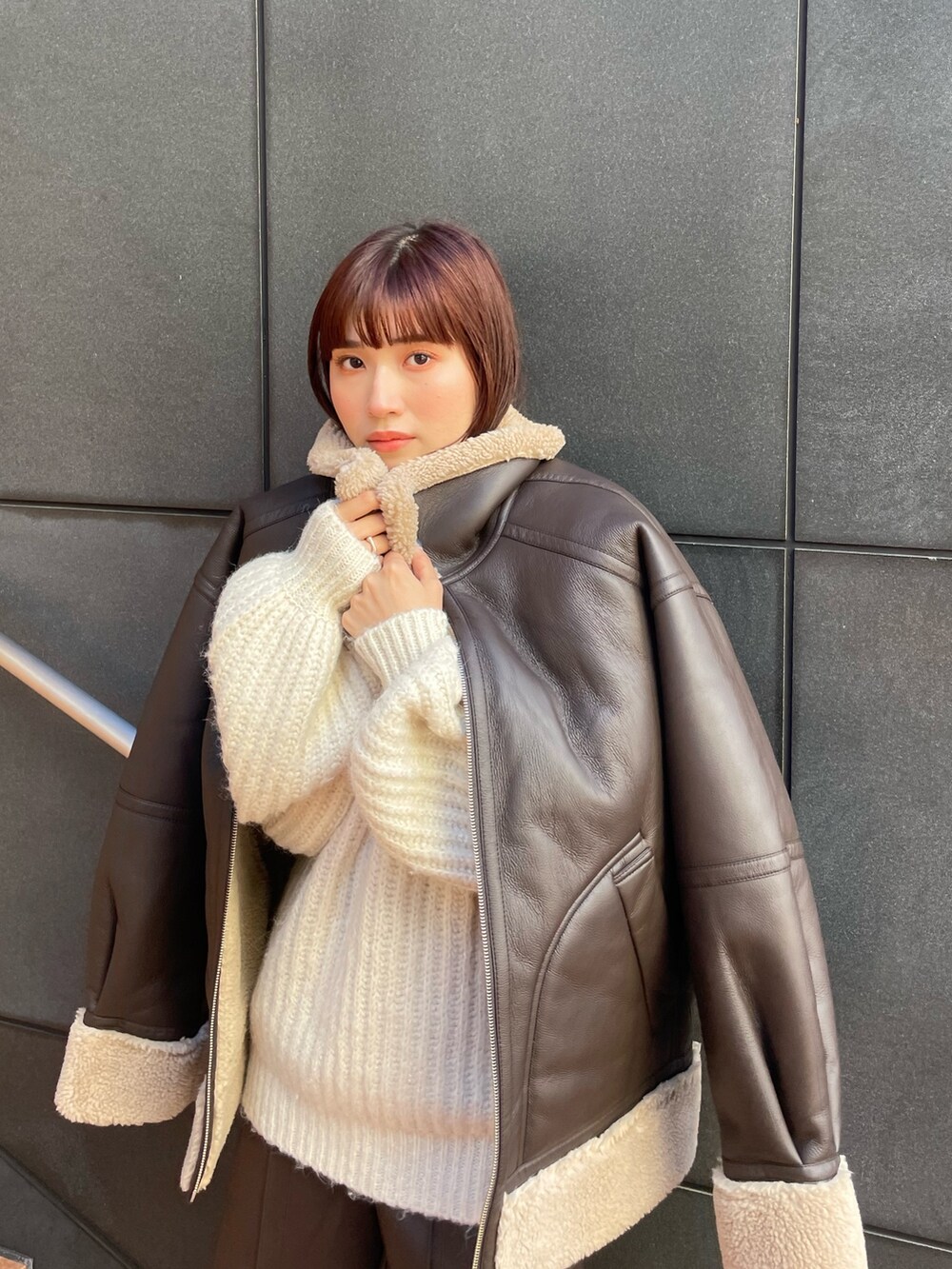 ムートンコート murua 辻村奈々(MURUA)｜MURUAのムートンコートを使ったコーディネート - WEAR