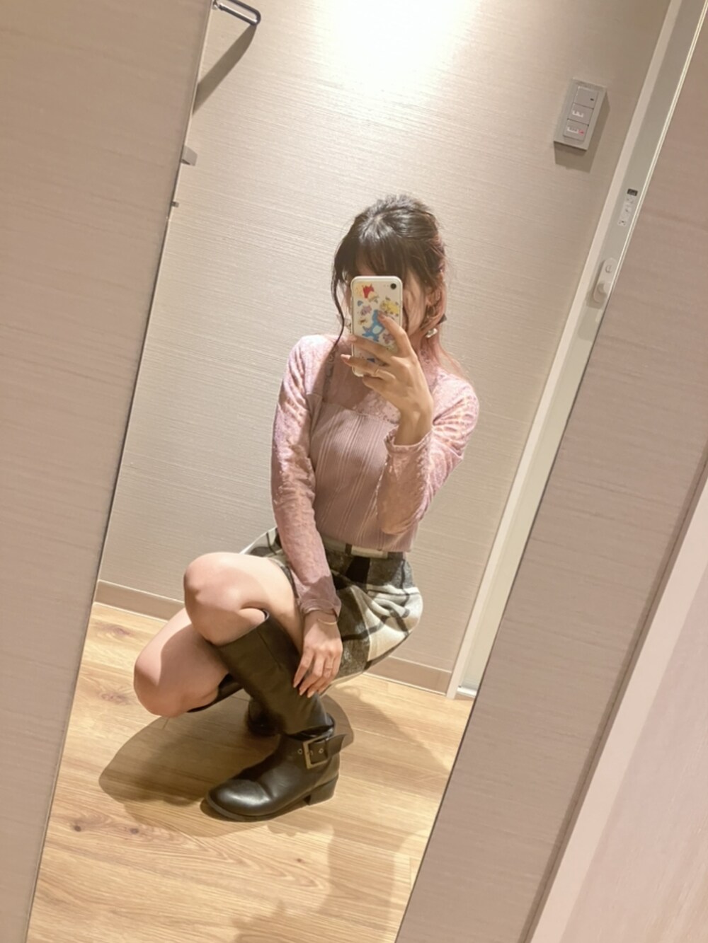 「休日コーデ、秋服、低身長コーデ、大人かわいい、プチプラコーデ」｜「GRLのアイテム（スカート、その他）」を使った、りあさん（レディース・153cm）の秋コーディネートの2枚目の写真