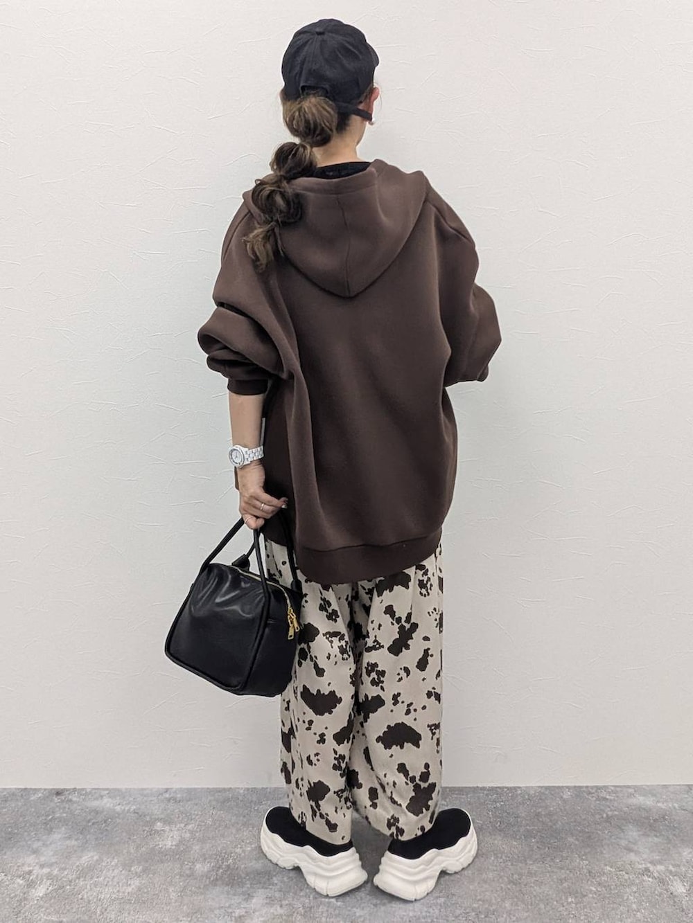 LEPSIM パフエアZIPBIGフーディー ブラウン