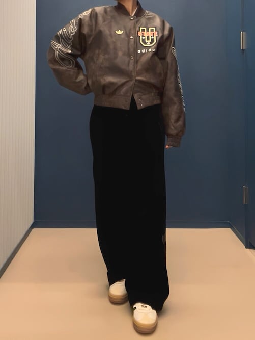 アディダス オリジナルス Athletic Dept ビンテージ合成皮革ジャケット