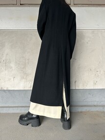 STUDIOUS/ステュディオス】Super140sピークラペルウールコート/脚長