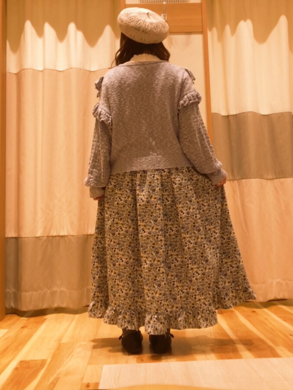 ✿   あやか  ✿さんの「ダイヤ柄編みベレー帽（Samansa Mos2）」を使ったコーディネートの2枚目の写真
