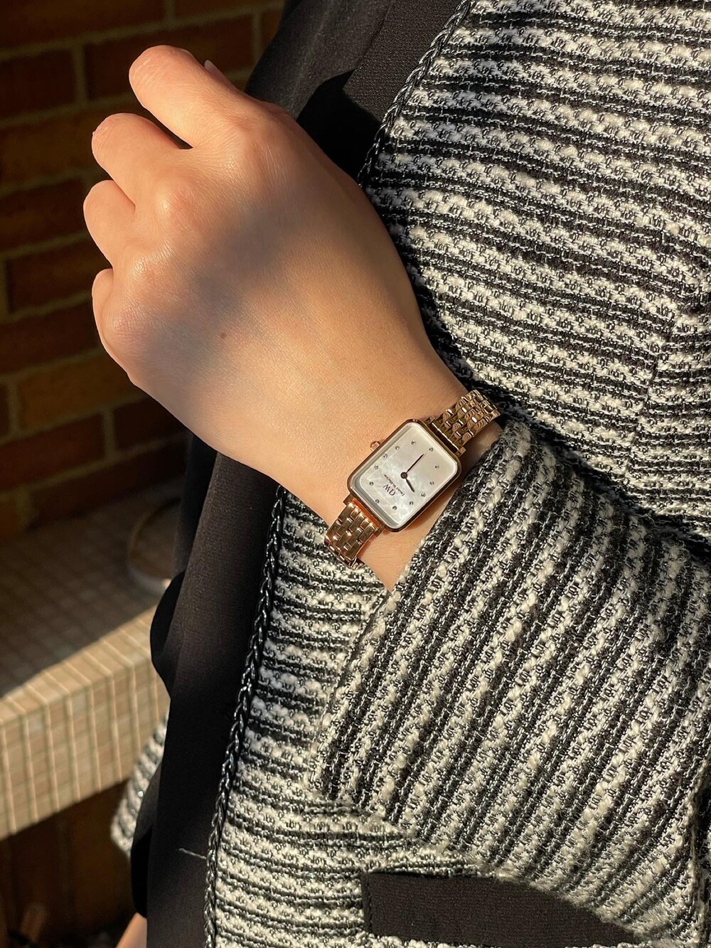 「Daniel Wellington、ダニエルウェリントン、卒業式コーデ、腕時計、新作」｜「Daniel Wellingtonのアイテム（腕時計、ゴールド系）」を使った、elica0624さん（レディース・163cm）の春コーディネートの2枚目の写真