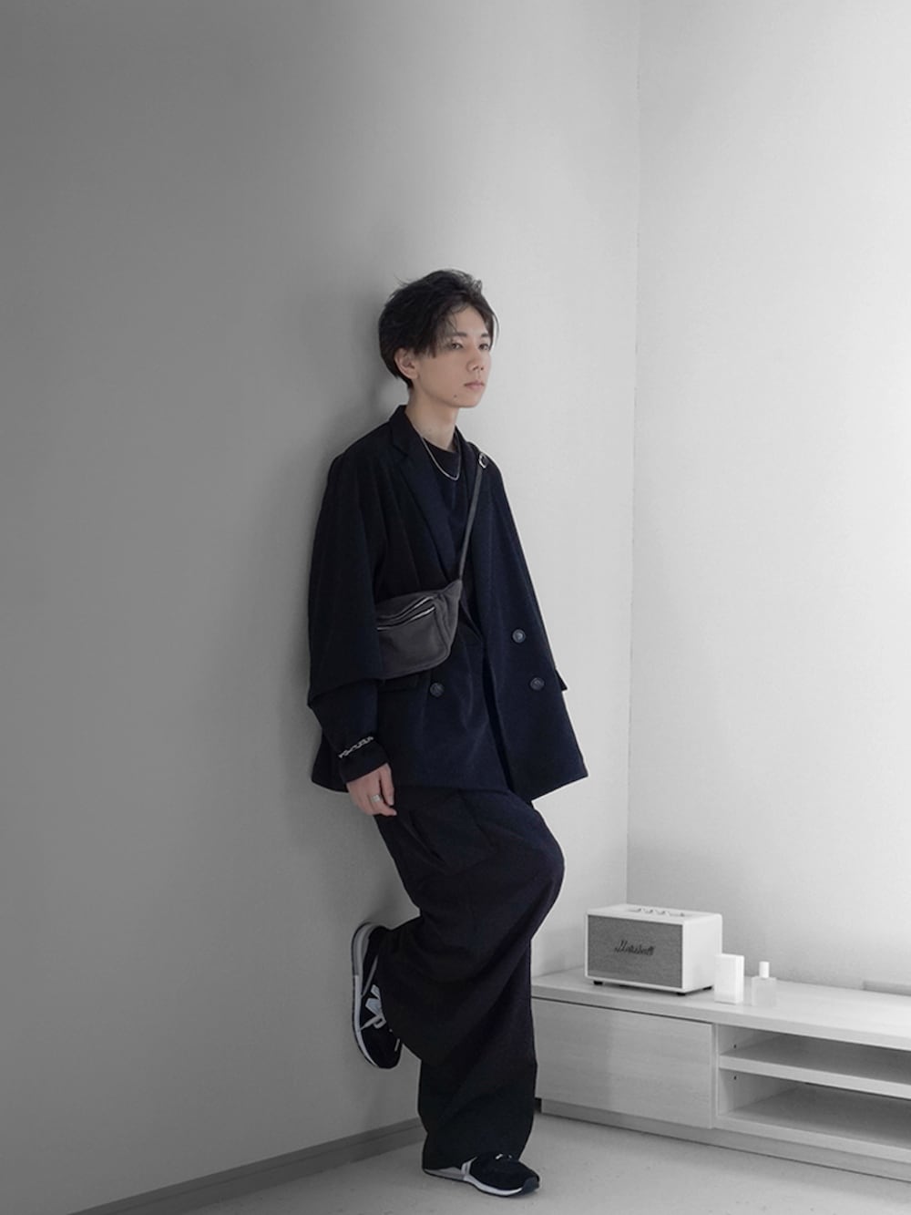 みなりん(Minari)さんの「loose UNKNOWN double tailored jacket / ルーズアンノウンダブルテーラードジャケット(half sleeve)（remer）」を使ったコーディネートの5枚目の写真