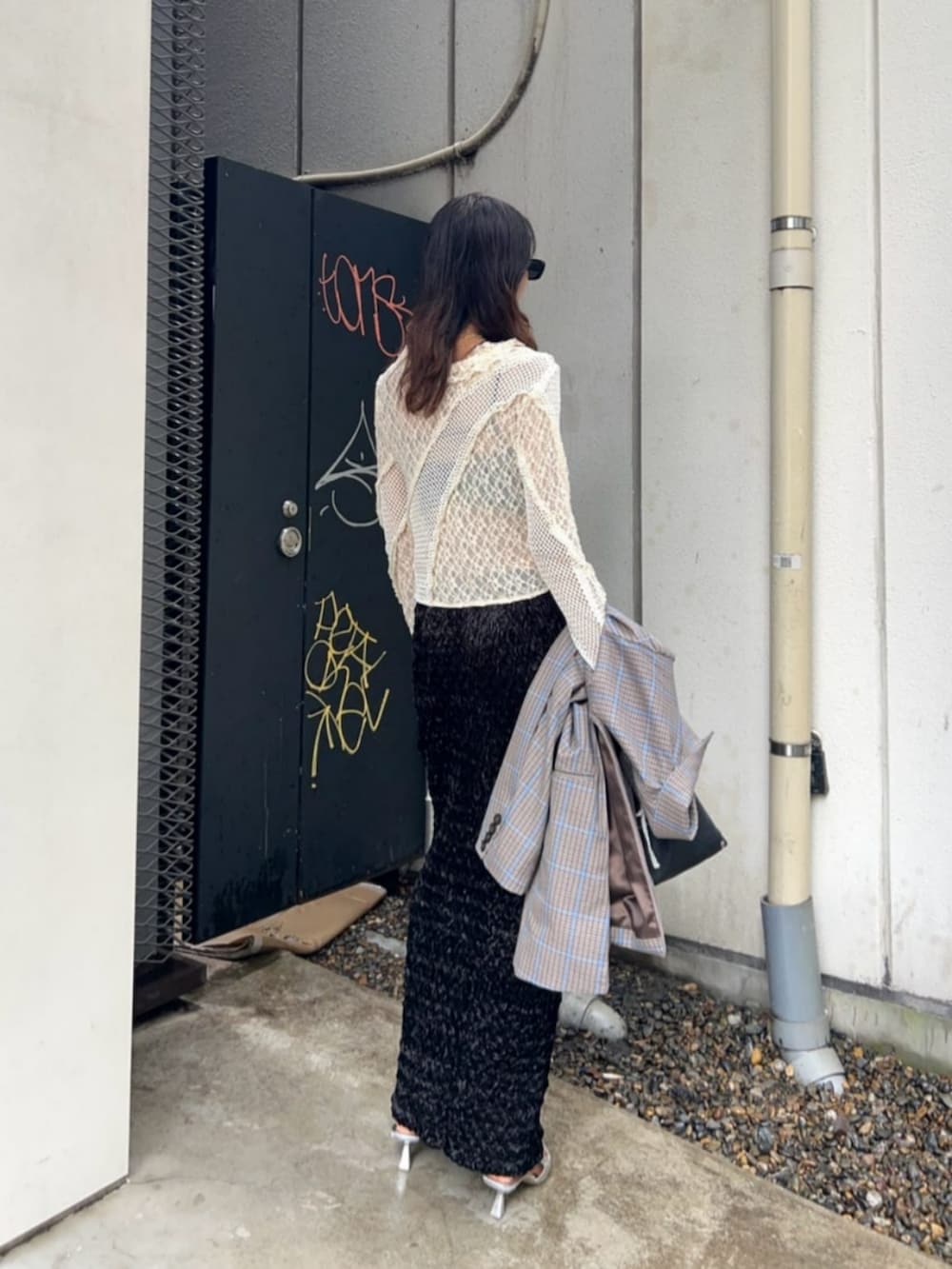 Lace Docking Frill Cardigan/レースドッキングフリルカーデ【MAISON