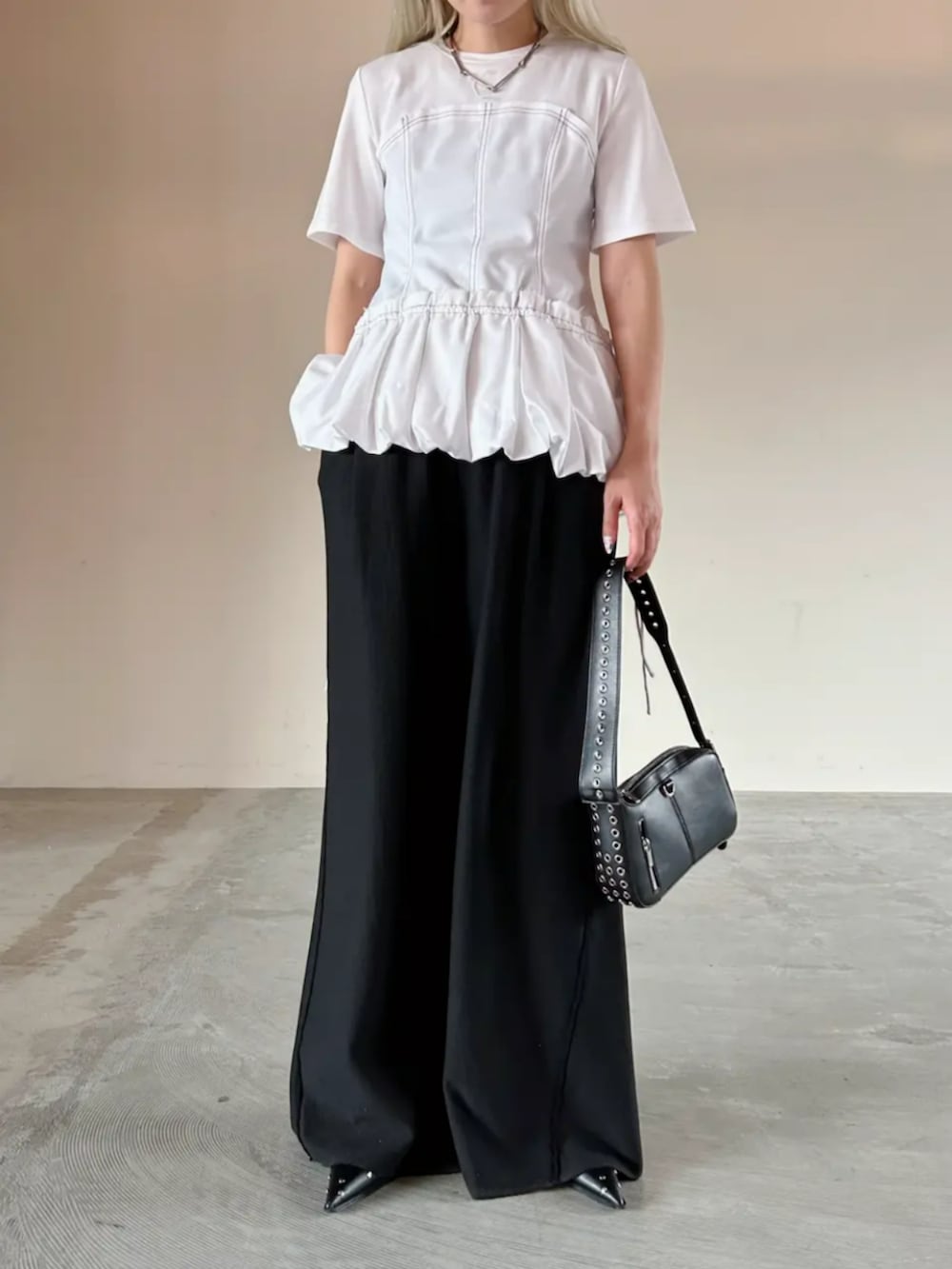 Docking Balloon Hem T-shirt/ドッキングバルーンヘムTシャツ【MAISON