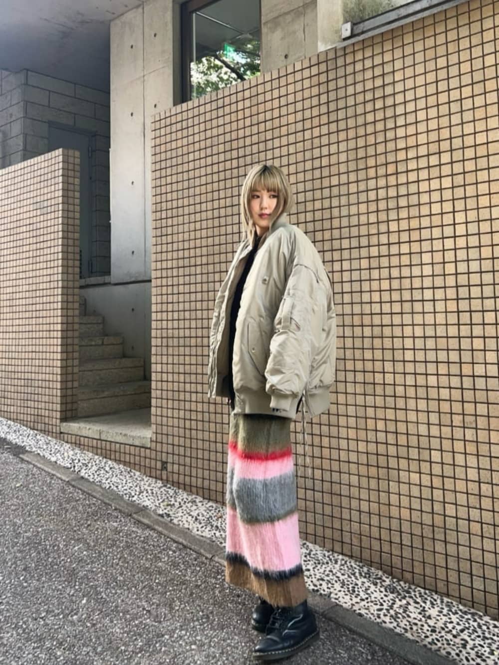 Multi Border Tight Skirt/マルチボーダータイトスカート MAISON SPECIAL（メゾンスペシャル） スカート Multi Border Tight