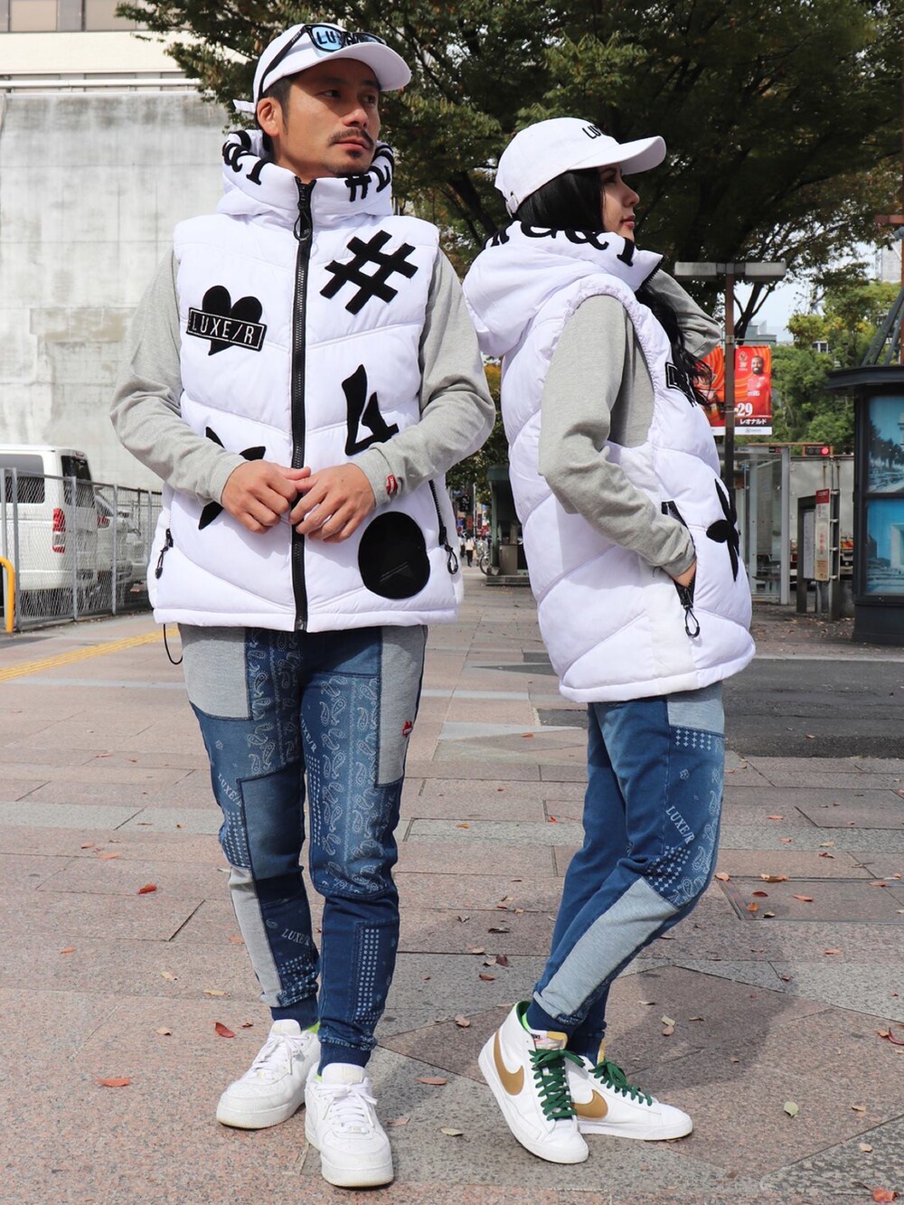 「ootd、おしゃれさんと繋がりたい、今日のコーデ、ダウンベスト、ダウンパンツ、ロンT、ニット帽、GOLF、golfwang、ゴルフ、ゴルフウェア、ゴルフコーデ、ゴルフ女子、ゴルフ男子」｜「LUXE/R GOLFの【LUXE/R GOLF】ラバーワッペン ニットキャップ(RMS)（ニットキャップ/ビーニー、ブラック系）」を使った、【BAYBLO】Officialさん（メンズ・170cm）の冬コーディネートの3枚目の写真