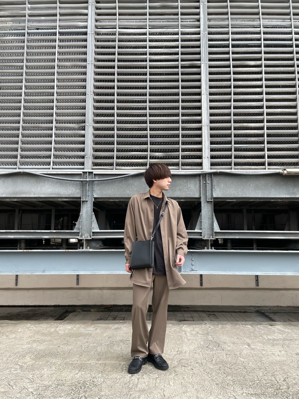 「シンプルコーデ、カジュアル、キレイめ、秋のコーデ、オトナカジュアル、シャツスタイル、ブルー、セットアップ、ootd、いいね、save、フォローお願いします🤑、tk.TAKEO KIKUCHI」｜「tk.TAKEO KIKUCHIのナメラカハーフレイヤードシャツセットアップ(シャツ+パンツセットアイテム/ユニセックスアイテム)（セットアップ、ブルー系）」を使った、新宿ルミネエストtkさん（メンズ・173cm）の夏コーディネートの2枚目の写真