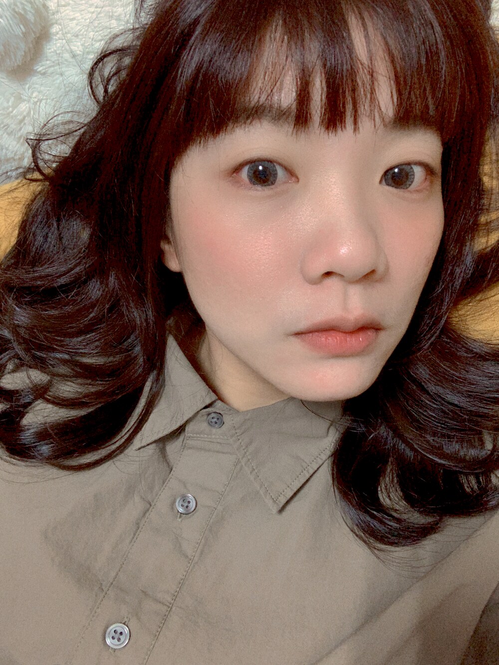 「ootd、秋、秋色」｜「MUJI Laboのアイテム（シャツワンピース、ベージュ系）」を使った、TKさん（レディース・156cm）の秋コーディネートの2枚目の写真
