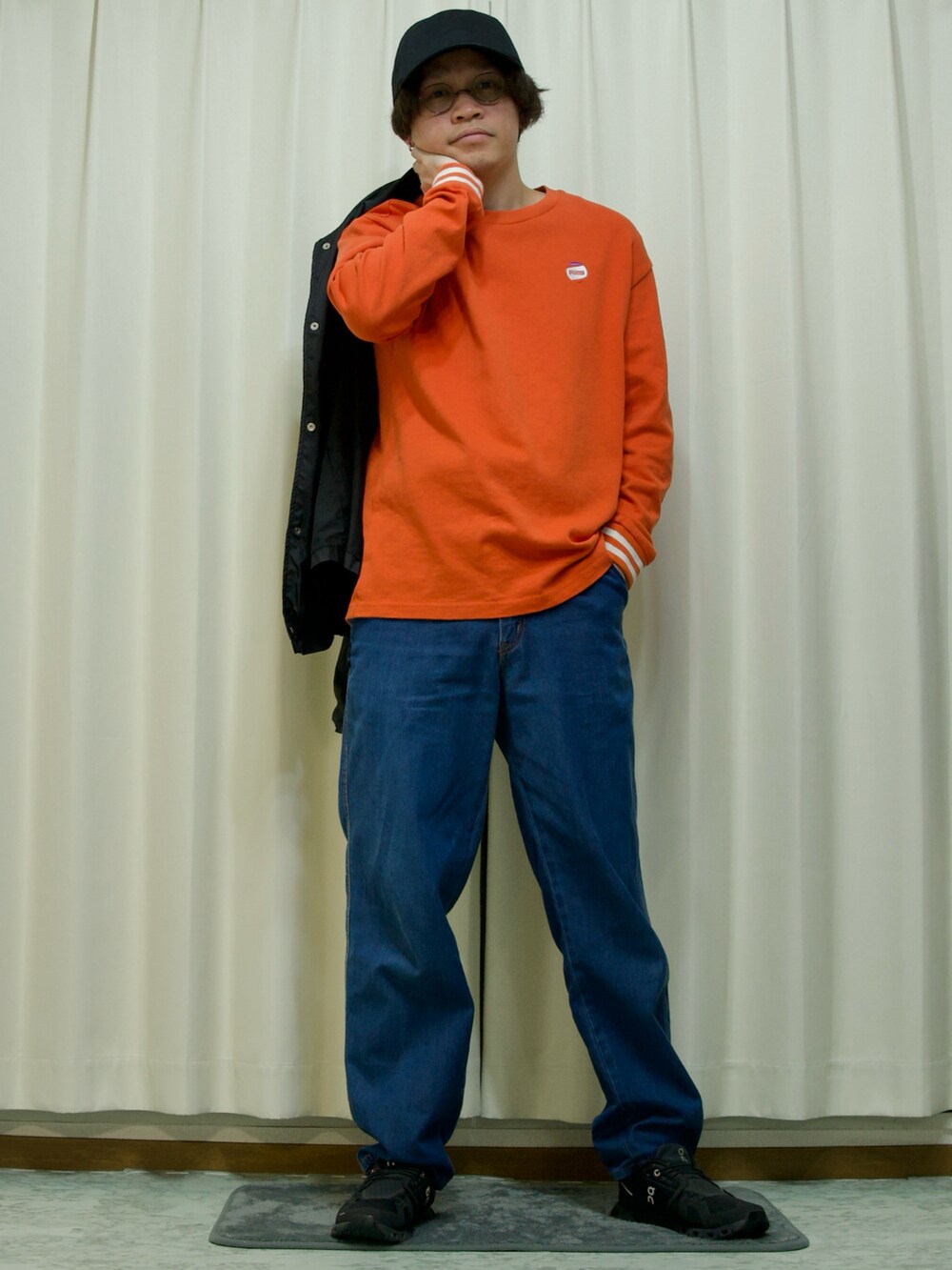「UNIQLOのアイテム（キャップ、ブラック系）」を使った、kenbuntonkentoさん（メンズ・163cm）の冬コーディネートの2枚目の写真