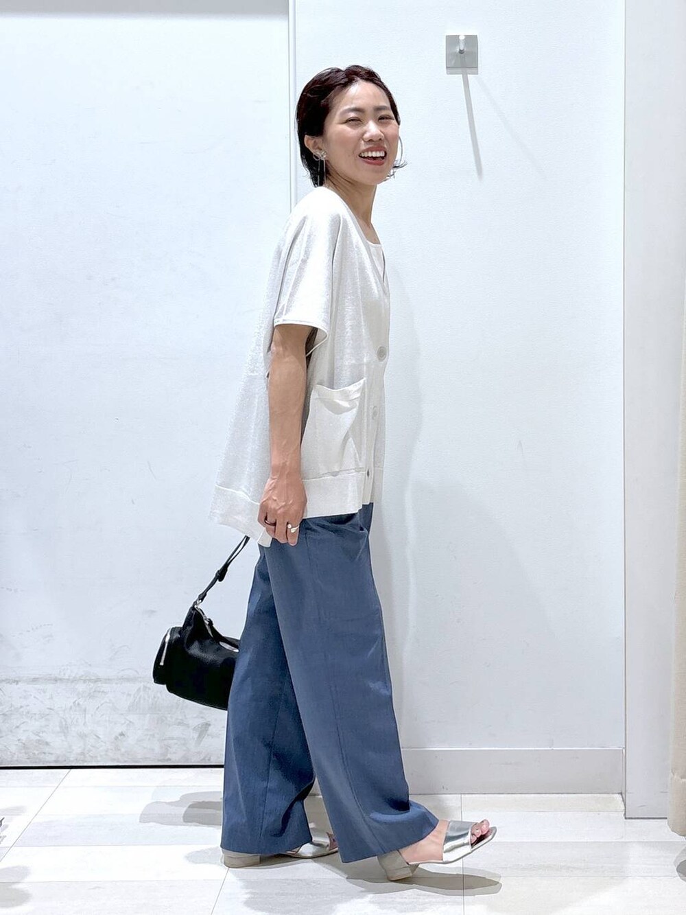 MiCA(GLOBAL WORK イオンレイクタウン)｜LOWRYS FARMのイヤリングを使ったコーディネート - WEAR