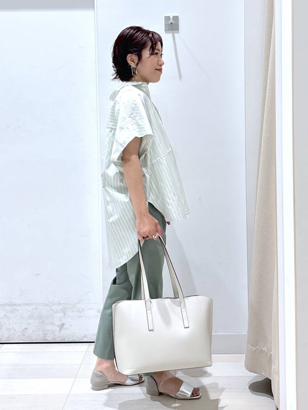 MiCA(GLOBAL WORK イオンレイクタウン)｜LOWRYS FARMのイヤリングを使ったコーディネート - WEAR