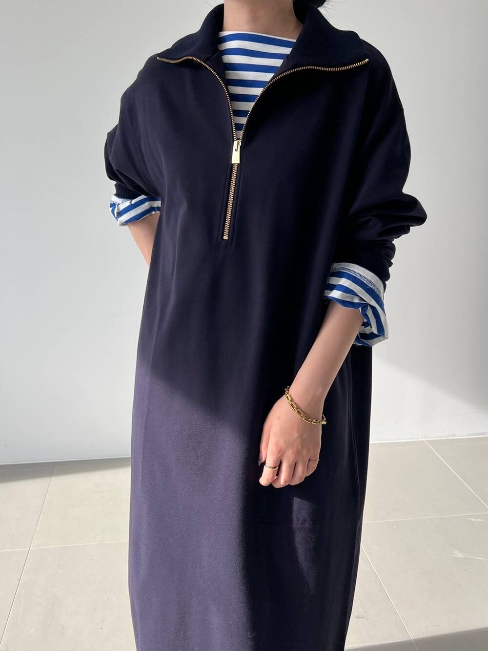 Curensology ミラノリブジップワンピース