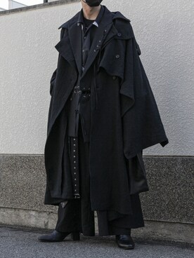 ロングコート 袴パンツ 袴パンツ」のメンズ人気ファッションコーディネート（身長：180cm