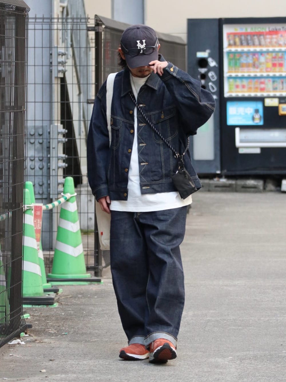 c-boy style(No.119)ストリートコーデチェックST濃紺デニムXL c-boy style(No.119)ストリートコーデチェックST濃紺デニムXL