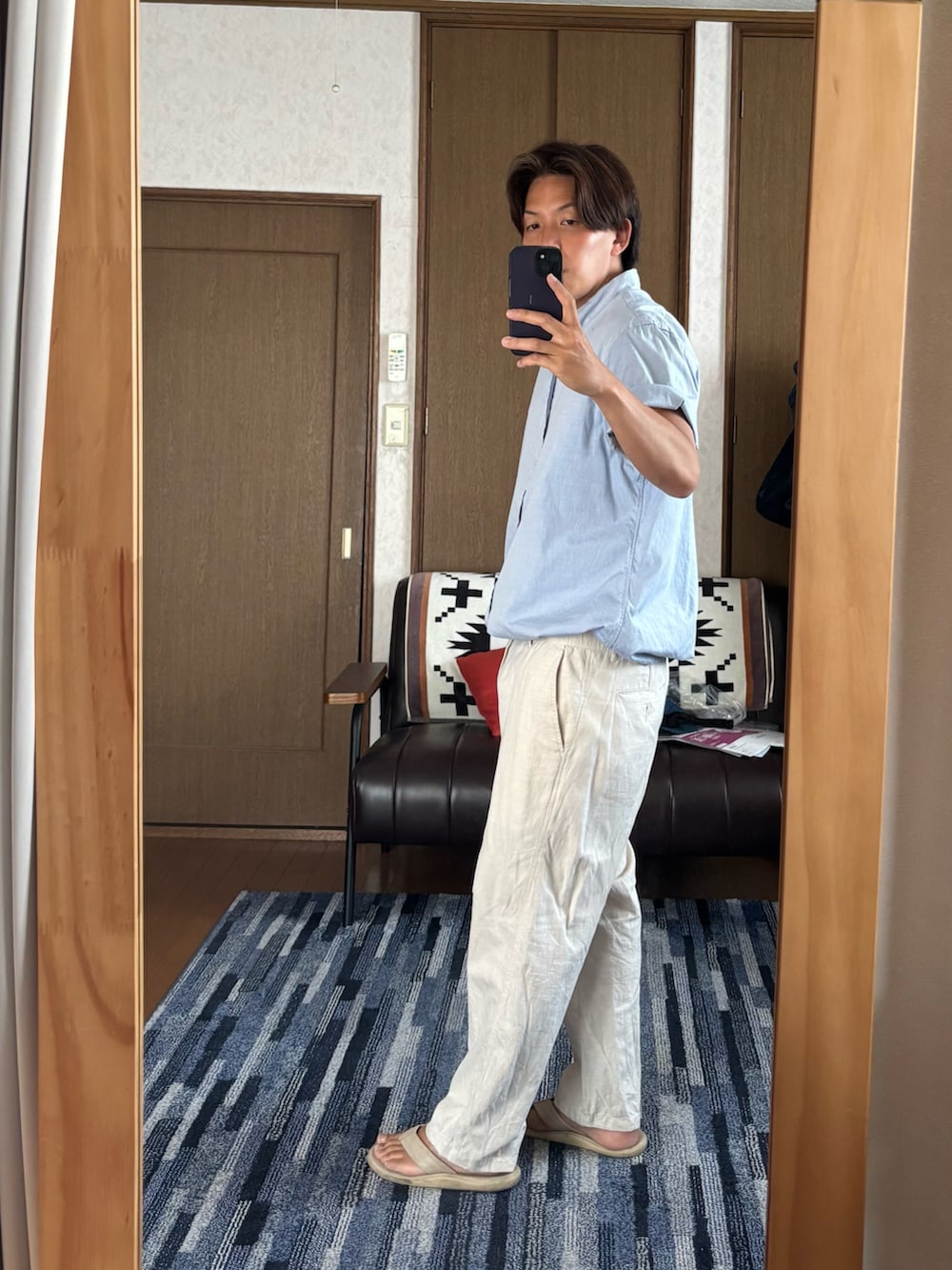 「夏コーデ、シンプルコーデ、大人カジュアル、いいね、save、フォローお願いします🤑」｜「POLO RALPH LAURENのアイテム（シャツ/ブラウス、ブルー系）」を使った、TSUCKTさん（骨格ストレート・メンズ・170cm）の夏コーディネートの2枚目の写真