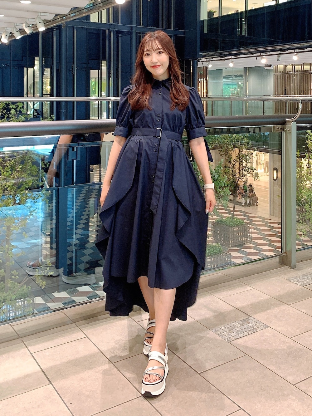 【POLO BCS コラボ】ヘムレイヤードシャツワンピース　Mサイズ POLO BCS ワンピース 「POLO コラボ」ヘムレイヤードシャツ