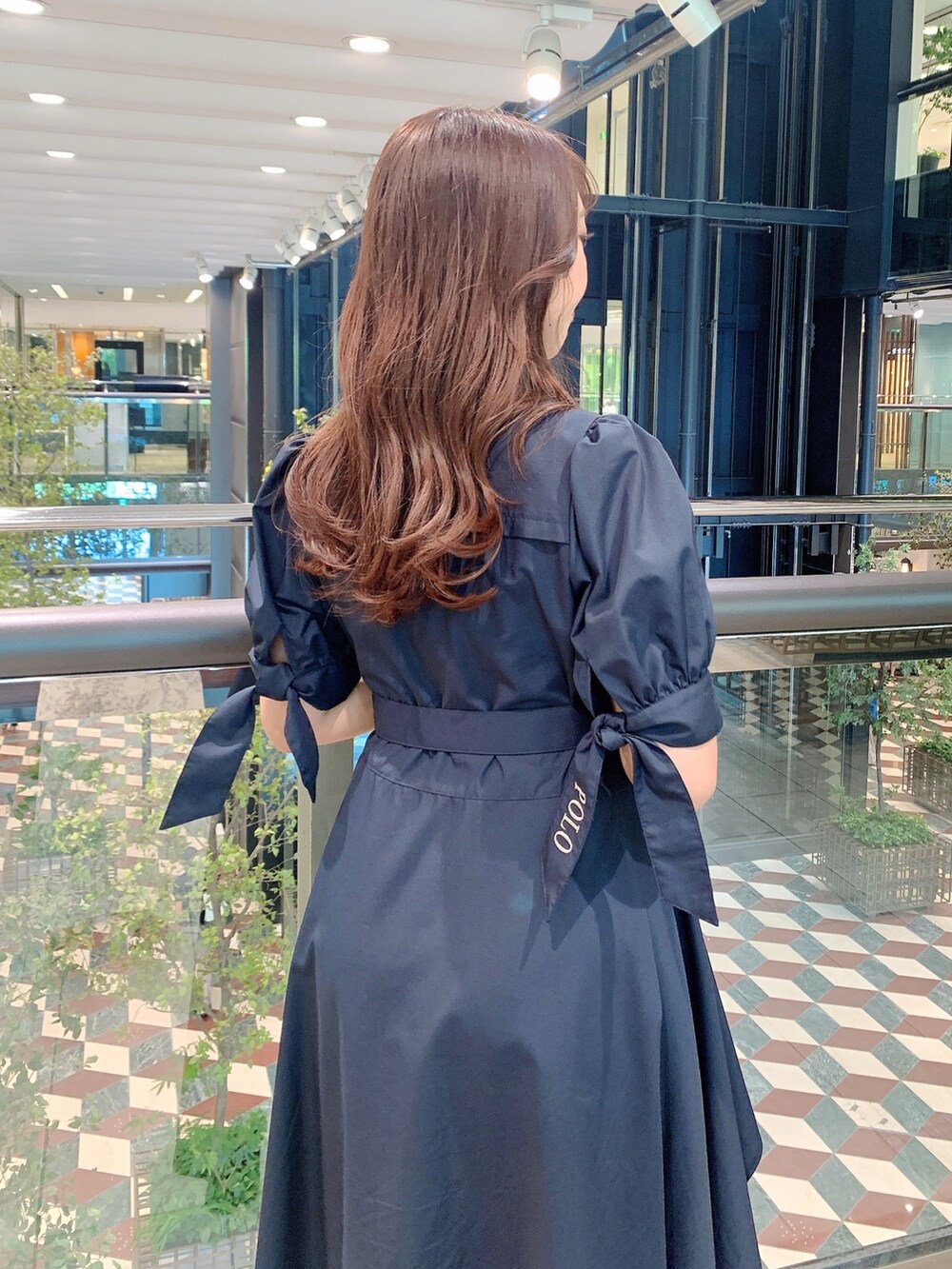 dazzlin POLO ヘムレイヤードシャツワンピース ブルー ダズリン dazzlin 【POLO BCS コラボ】ヘムレイヤードシャツワン