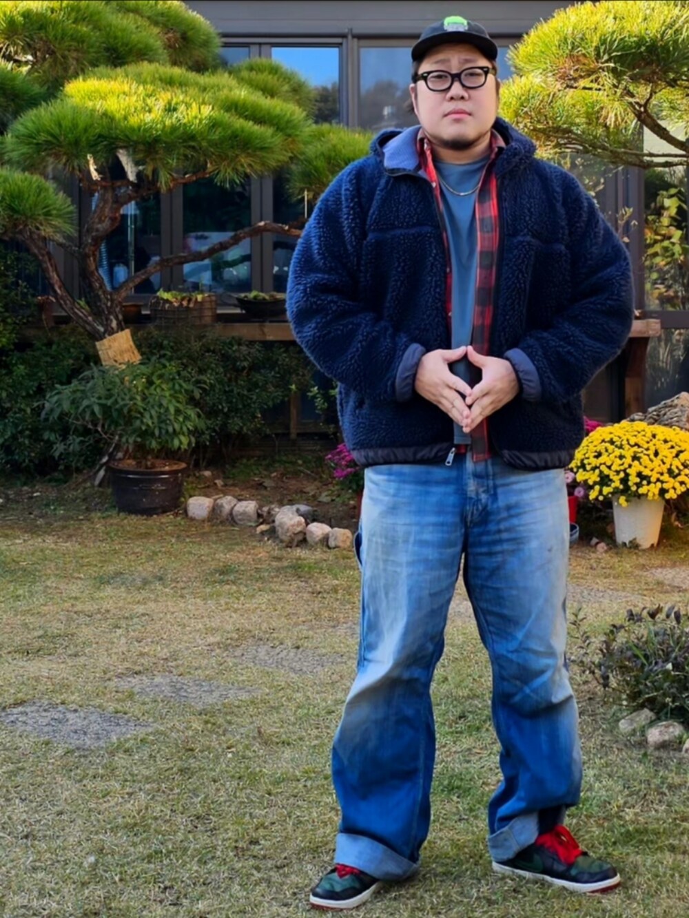 「patagonia、minedenim、NIKE、vintage、korea」｜「RIDING HIGHのアイテム（Tシャツ/カットソー、ブルー系）」を使った、Herringさん（メンズ・178cm）の秋コーディネートの5枚目の写真