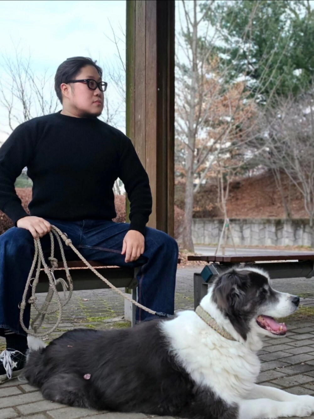 「At last&co、butcherproducts、timewornclothing、アメカジ、bordercollie」｜「At Last&Coのアイテム（トップス、その他）」を使った、Herringさん（メンズ・178cm）の冬コーディネートの4枚目の写真