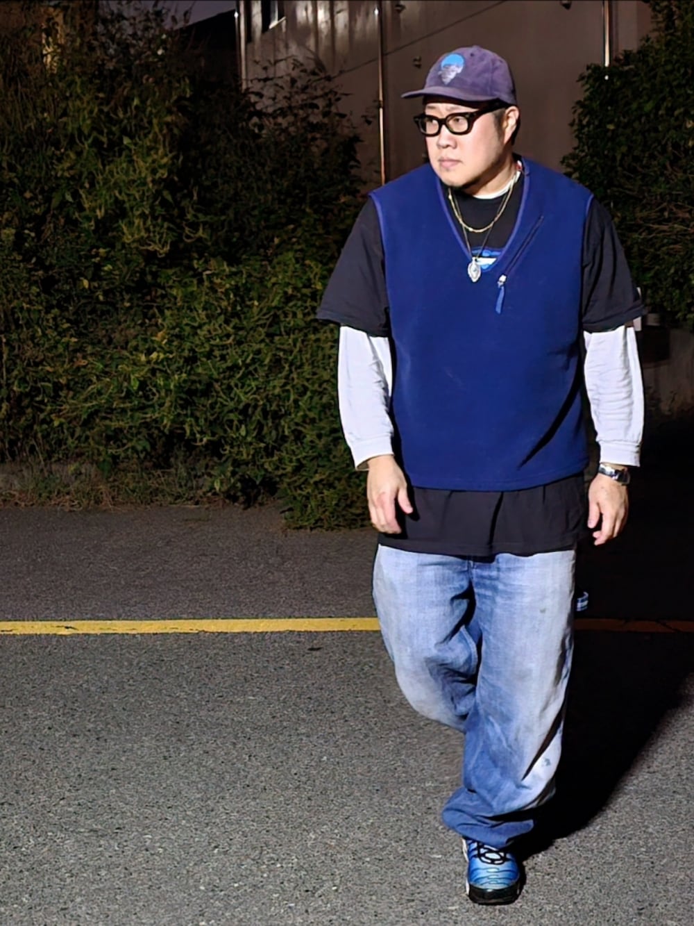 「vintage、patagonia、minedenim、airmaxplus」｜「gorosのアイテム（ネックレス、シルバー系）」を使った、Herringさん（メンズ・178cm）の秋コーディネートの4枚目の写真