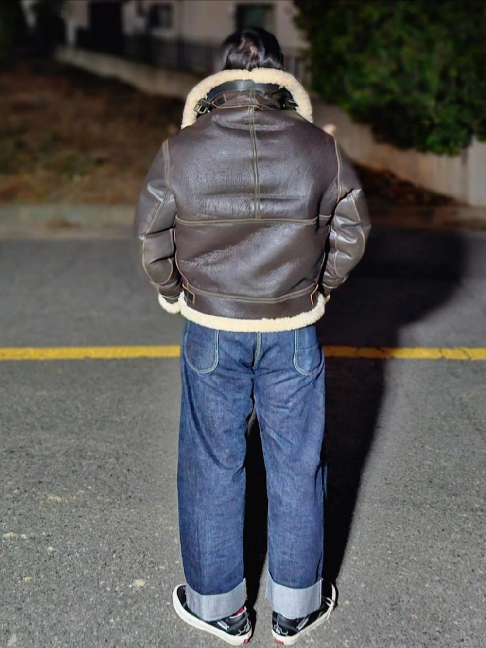 「Aero Leathers、TENDERLOIN、At last&co、korea style」｜「TENDERLOINのアイテム（シャツ/ブラウス、レッド系）」を使った、Herringさん（メンズ・178cm）の秋コーディネートの2枚目の写真
