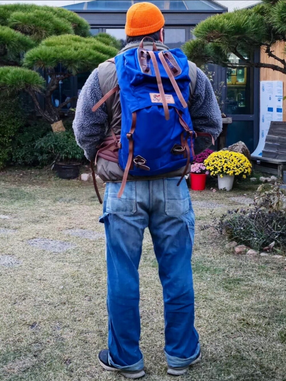 「outdoor、patagonia、patagoniaMars、chouinard dragon」｜「LEUCHTFEUERのLEUCHTFEUER: WALFANGER（ニットキャップ/ビーニー、オレンジ系）」を使った、Herringさん（メンズ・178cm）の秋コーディネートの3枚目の写真