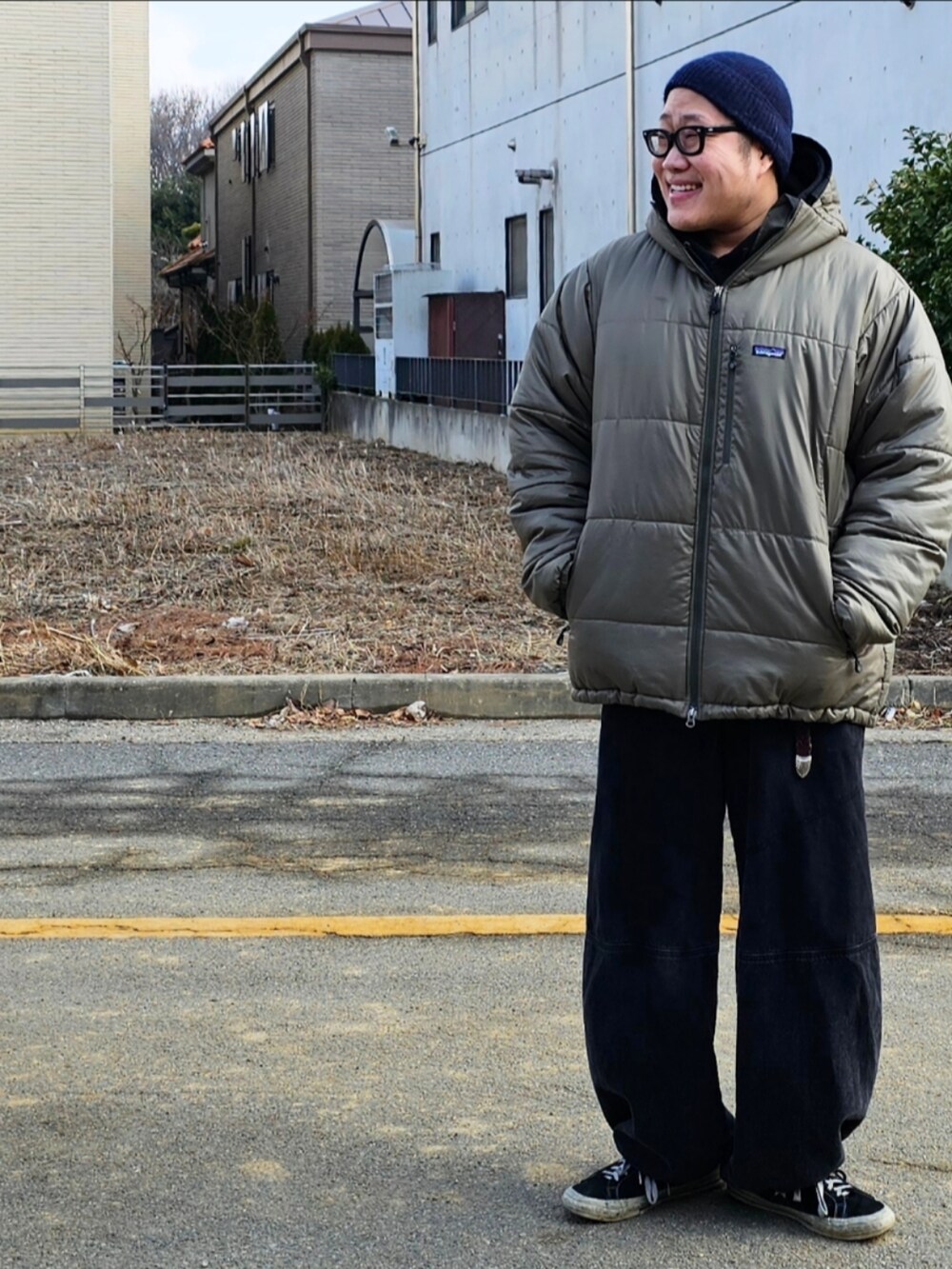 「FUCT、patagoniaMars、WILLY CHAVARRIA、onestar」｜「fuctのアイテム（パーカー、ブラック系）」を使った、Herringさん（メンズ・178cm）の冬コーディネートの3枚目の写真